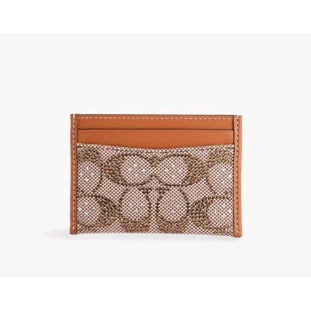 Coach Essential Card Case Crystal -nwt